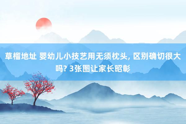 草榴地址 婴幼儿小技艺用无须枕头， 区别确切很大吗? 3张图让家长昭彰
